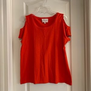 Two By Vince Camuto Red Cold Shoulder Top